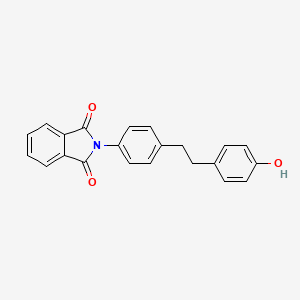 molecular formula C22H17NO3 B10851465 N-{4-[2-(4-Hydroxyphenyl)ethyl]phenyl}phthalimide 