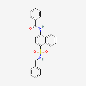 molecular formula C24H20N2O3S B10851472 N-{4-[(benzylamino)sulfonyl]-1-naphthyl}benzamide 