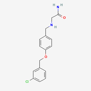 molecular formula C16H17ClN2O2 B10851534 2-[4-(3-Chlorobenzyloxy)benzyl]aminoacetamide 