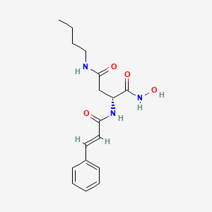 molecular formula C17H23N3O4 B10851555 N4-Butyl-2-cinnamamido-N1-hydroxysuccinamide 