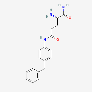 molecular formula C18H21N3O2 B10851562 N5-[4-Benzylphenyl]-L-glutamamide 