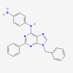molecular formula C24H20N6 B10851577 N6-[(4-Amino)-phenyl]-9-benzyl-2-phenyladenine 