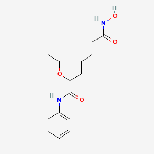 molecular formula C16H24N2O4 B10851598 N7-hydroxy-N1-phenyl-2-propoxyheptanediamide 
