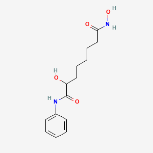 molecular formula C14H20N2O4 B10851599 N8,2-dihydroxy-N1-phenyloctanediamide 