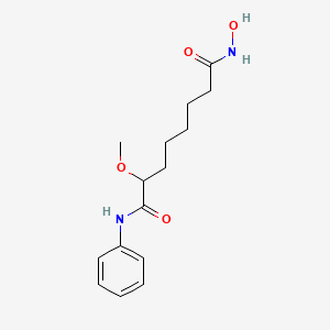 molecular formula C15H22N2O4 B10851602 N8-hydroxy-2-methoxy-N1-phenyloctanediamide 