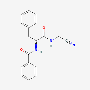 molecular formula C18H17N3O2 B10851647 N-benzoyl-phenylalanyl-glycine-nitrile 