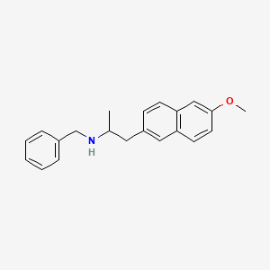 molecular formula C21H23NO B10851677 N-Benzyl-(6-methoxy-2-naphthyl)-2-aminopropane 