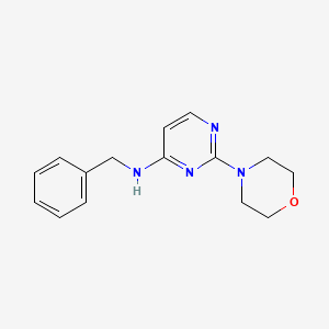molecular formula C15H18N4O B10851687 N-benzyl-2-morpholinopyrimidin-4-amine 