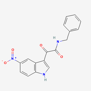 molecular formula C17H13N3O4 B10851697 N-benzyl-2-(5-nitro-1H-indol-3-yl)-2-oxoacetamide 