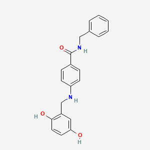 molecular formula C21H20N2O3 B10851713 N-Benzyl-4-(2,5-dihydroxy-benzylamino)-benzamide 
