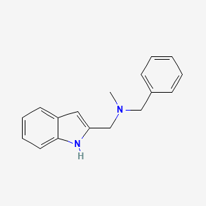 molecular formula C17H18N2 B10851728 N-Benzyl-N-(1H-indol-2-ylmethyl)-N-methylamine 