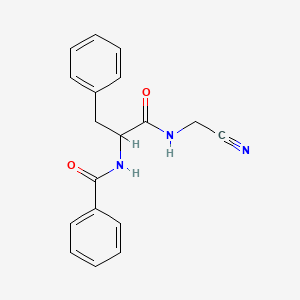 molecular formula C18H17N3O2 B10851751 N-[1-(cyanomethylamino)-1-oxo-3-phenylpropan-2-yl]benzamide 
