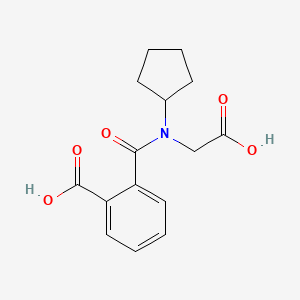 molecular formula C15H17NO5 B10851767 N-Carboxymethyl-N-cyclopentyl-phthalamic acid 