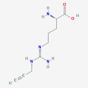 molecular formula C9H16N4O2 B10851799 N-omega-propargyl-L-arginine 
