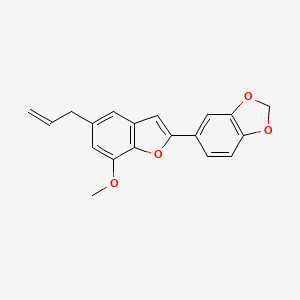 molecular formula C19H16O4 B10851813 Neolignan 9-nor-7,8-dehydro-isolicarin B 