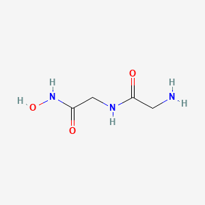 molecular formula C4H9N3O3 B10851815 N-glycylglycinehydroxamic acid 