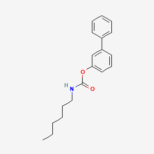 molecular formula C19H23NO2 B10851838 n-Hexylcarbamic Acid Biphenyl-3-yl Ester 
