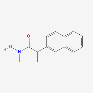 molecular formula C14H15NO2 B10851914 N-Hydroxy-N-methyl-2-naphthalen-2-yl-propionamide 