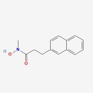 molecular formula C14H15NO2 B10851921 N-Hydroxy-N-methyl-3-naphthalen-2-yl-propionamide 