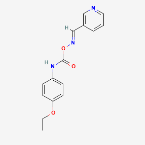 molecular formula C15H15N3O3 B10851937 nicotinaldehyde O-4-ethoxyphenylcarbamoyl oxime 