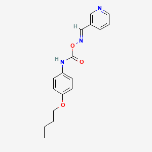 molecular formula C17H19N3O3 B10851956 nicotinaldehyde O-4-butoxyphenylcarbamoyl oxime 