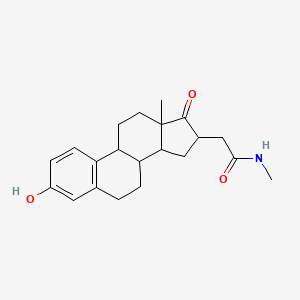 molecular formula C21H27NO3 B10852057 2-(3-hydroxy-13-methyl-17-oxo-7,8,9,11,12,14,15,16-octahydro-6H-cyclopenta[a]phenanthren-16-yl)-N-methylacetamide 