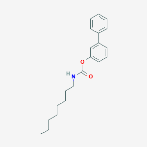 molecular formula C21H27NO2 B10852072 n-Octylcarbamic Acid Biphenyl-3-yl Ester 