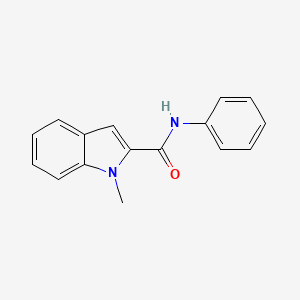 molecular formula C16H14N2O B10852092 N-Phenyl-1-methyl-1H-indole-2-carboxamide 