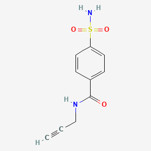 molecular formula C10H10N2O3S B10852113 N-prop-2-ynyl-4-sulfamoyl-benzamide CAS No. 912345-32-5