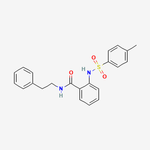 molecular formula C22H22N2O3S B10852118 N-Phenethyl-2-(toluene-4-sulfonylamino)-benzamide CAS No. 19007-51-3