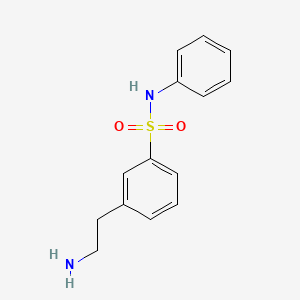 molecular formula C14H16N2O2S B10852122 N-phenyl-3-(2-aminoethyl)benzenesulfonamide 