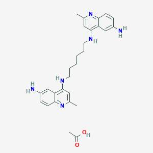 molecular formula C28H36N6O2 B10852148 4, N4,N4'-1,6-hexanediylbis[2-methyl-, tetraacetate 