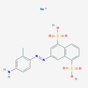 molecular formula C17H15N3NaO6S2+ B10852206 Sodium;3-[(4-amino-2-methylphenyl)diazenyl]naphthalene-1,5-disulfonic acid CAS No. 6629-26-1