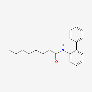 molecular formula C20H25NO B10852375 Octanoic acid biphenyl-2-ylamide 