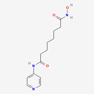 molecular formula C13H19N3O3 B10852389 Octanedioic acid hydroxyamide pyridin-4-ylamide 