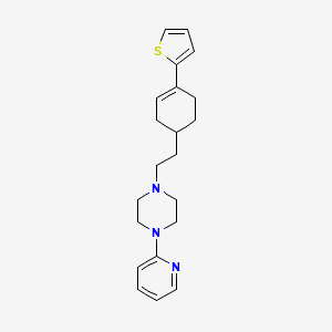 molecular formula C21H27N3S B10852439 1-Pyridin-2-yl-4-[2-(4-thiophen-2-yl-cyclohex-3-enyl)-ethyl]-piperazine 