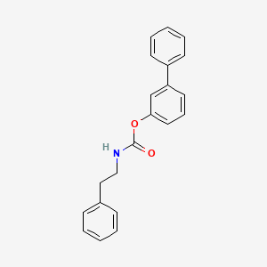 molecular formula C21H19NO2 B10852560 Phenethylcarbamic Acid Biphenyl-3-yl Ester 