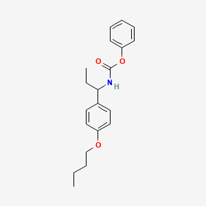 molecular formula C20H25NO3 B10852611 Phenyl 1-(4-butoxyphenyl)propylcarbamate 