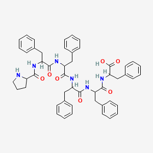 molecular formula C50H54N6O7 B10852675 H-DL-Pro-DL-Phe-DL-Phe-DL-Phe-DL-Phe-DL-Phe-OH 