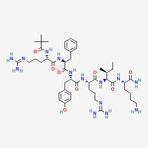 molecular formula C47H76N14O8 B10852697 Piv-RYYRIK-NH2 