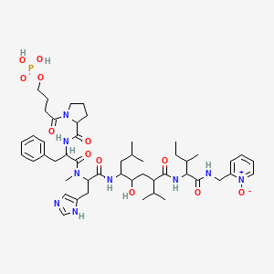 molecular formula C49H74N9O12P B10852708 PP2-Pro-Phe-N-MeHis-LVA-Ile-Amp-(O) 