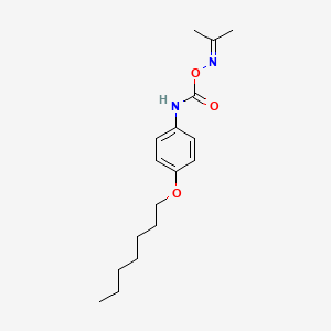 molecular formula C17H26N2O3 B10852713 propan-2-one O-4-(heptyloxy)phenylcarbamoyl oxime 