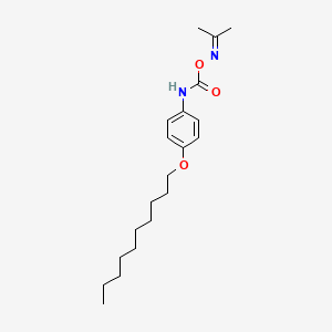 molecular formula C20H32N2O3 B10852715 propan-2-one O-4-(decyloxy)phenylcarbamoyl oxime 