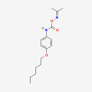 molecular formula C16H24N2O3 B10852727 propan-2-one O-4-(hexyloxy)phenylcarbamoyl oxime 