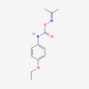 molecular formula C12H16N2O3 B10852745 propan-2-one O-4-ethoxyphenylcarbamoyl oxime 
