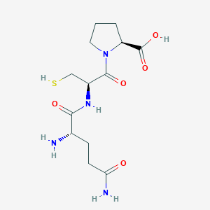 molecular formula C13H22N4O5S B10852808 H-Gln-Cys-Pro-OH 
