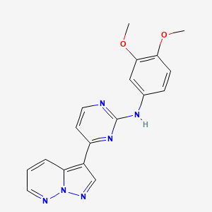 molecular formula C18H16N6O2 B10852821 Pyrazolopyridazine 2 