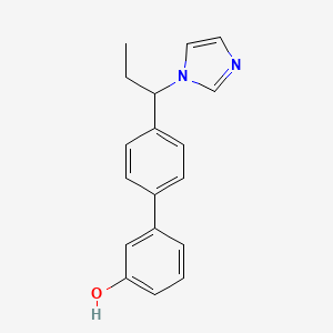 molecular formula C18H18N2O B10852831 rac-4''-(1-Imidazol-1-yl-propyl)-biphenyl-3-ol 