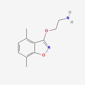 molecular formula C11H14N2O2 B10852875 2-[(4,7-Dimethyl-1,2-benzoxazol-3-yl)oxy]ethanamine 