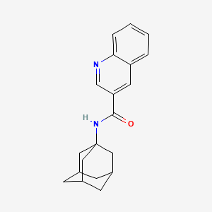 molecular formula C20H22N2O B10852893 Quinoline-3-carboxylic acid adamantan-1-ylamide 